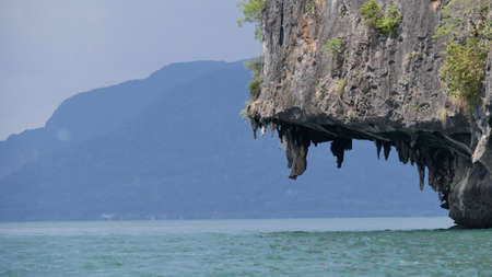 Beautiful limestone island in Andaman sea, The famous destination at Krabi Province, Thailand.の写真素材