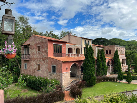 September-17-2022 : Ratchaburi, Suan Phueng, Thailand : La Toscana Resort, The outstanding architecture Italian country style which is similar to Tuscany.のeditorial素材