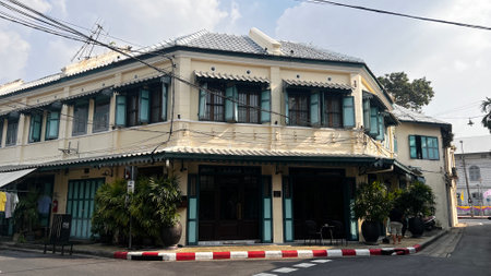 Bangkok, Thailand - November 17 2022 : Sam Praeng, is the name of a neighbourhood that is historic area in Rattanakosin Island,のeditorial素材