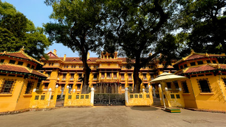 November 18 2022 - Hanoi, Vietnam : Facade of Ministry of Foreign Affairs building.のeditorial素材