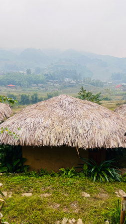 November 16 2022 - Sa pa, Vietnam : Beautiful scenery of Cat Cat village ,a highland cultural village in Sa pa.のeditorial素材