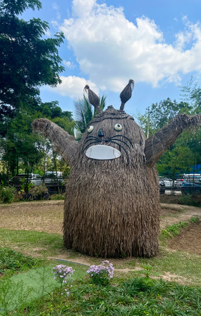December-31-2022 : Ratchburi, Thailand : exterior and interior of Shirakawago cafe,  Suanpheng, Ratchaburi, Thailand.のeditorial素材