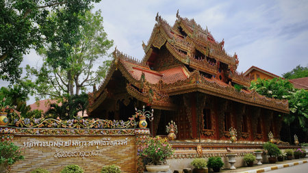 Wat Phra That Pha Ngao is a small Buddhist temple located in Chiang San of Chiang Rai.の写真素材
