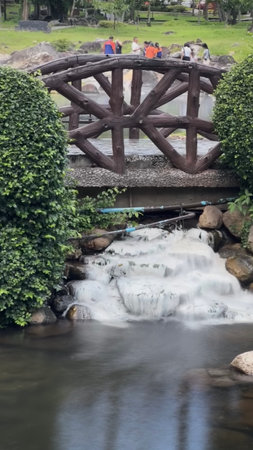 Chaeson National Park, the famous hot spring and onsen for a relaxing in Lampang province, Thailand.の写真素材