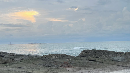 Beautiful calm sea at sunrise.の写真素材