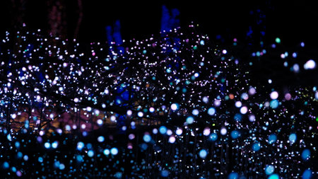 Bokeh of colorful light, abstract glitter lights background.の写真素材