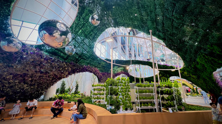 The interior of a theme park in Bangkok.の写真素材