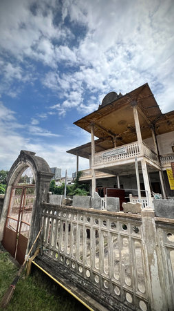 The old wooden house  name Wat Absornsawan school in Bangkok.