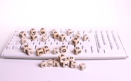 Keyboard without signs or charactersの写真素材