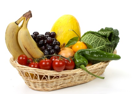Composition of several fruits and vegetablesの写真素材