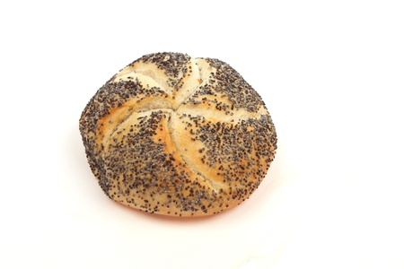 Bread and buns isolated against a white backgroundの写真素材