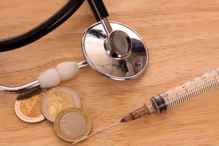 The Euro is under fire and thoroughly investigatedの写真素材