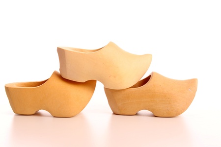Clog in a studio over a  white background