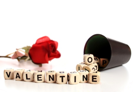 A set of character dices expressing the futureの写真素材