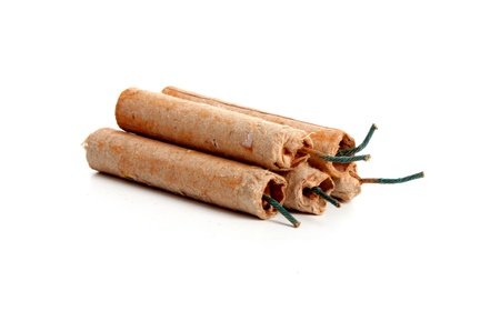  Fire crackers against a white background