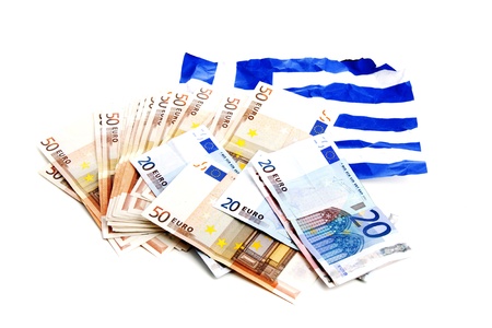 Downfall of the Greek economy due to the European economic crisisの写真素材