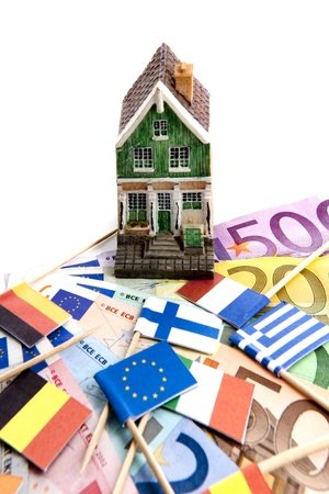 Interpretation of the European problems due to the world wide economical financial crisisの写真素材