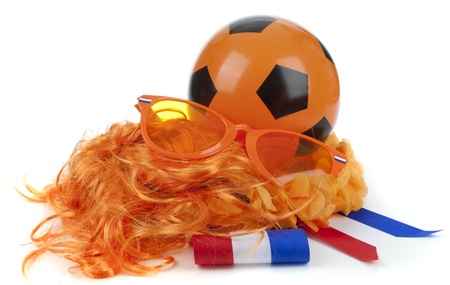 Various attributes as fan fun materials to be used at the Dutch soccer games の写真素材