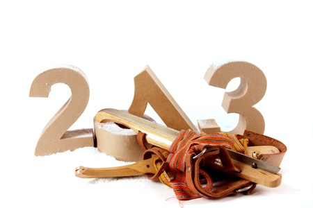 Paper numbers forming 2013 as for the new year の写真素材