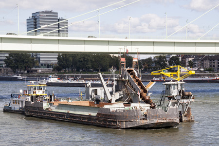 Cologne,Germany,-june 2016: Transportatiion on the river Rineのeditorial素材