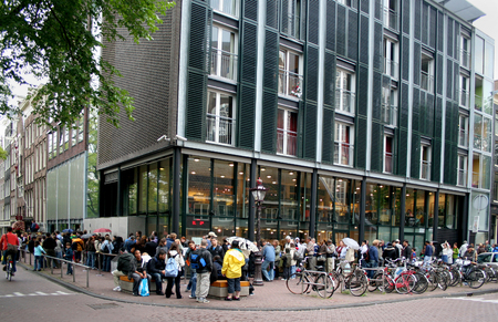 Netherlands, Amsterdam,june 2016: Millions of touriste vistit the former house of Anne Frank