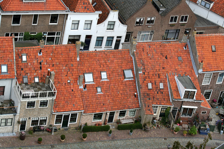 Netherlands, Brielle, june 2016: Brielle is an old historic fortress. Bird eye view from the towerのeditorial素材