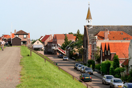 Netherlands, Bruinisse, july 2016: view on the village of Bruinisseのeditorial素材
