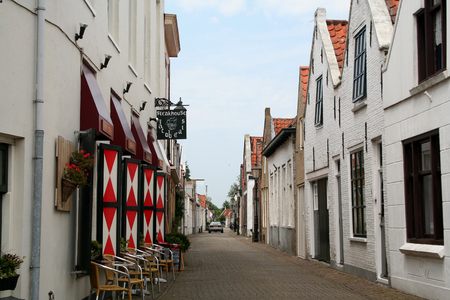 Netherlands,Brouwershaven,july 2016:Street-view in Brouwershavenのeditorial素材