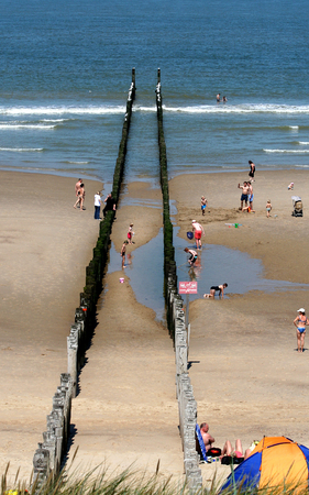 Domburg, Zeeland, june, 2016: beach and dunes of the seaside resortのeditorial素材