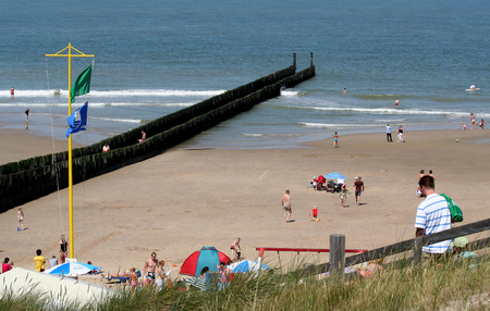 Domburg, Zeeland, june, 2016: beach and dunes of the seaside resortのeditorial素材