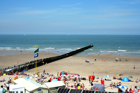 Domburg, Zeeland, june, 2016: beach and dunes of the seaside resortのeditorial素材