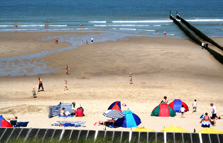 Domburg, Zeeland, june, 2016: beach and dunes of the seaside resortのeditorial素材