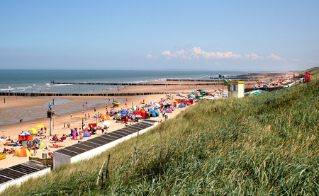 Domburg, Zeeland, june, 2016: beach and dunes of the seaside resortのeditorial素材