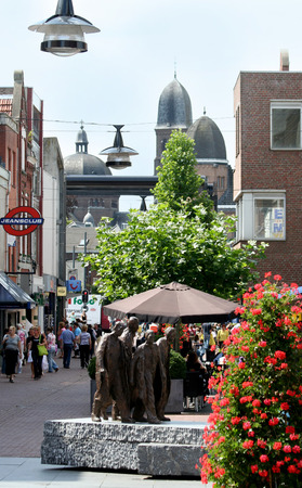 Netherlands, Helmond,-june 2016: Street scene in the shopping districtのeditorial素材