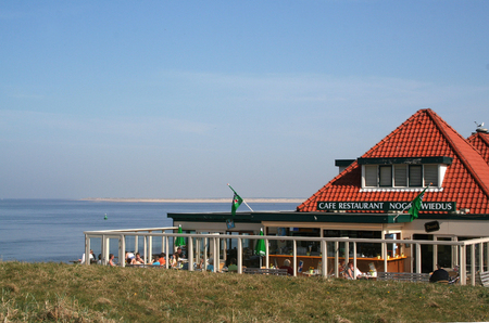 Beachrestaurant near the wadden seaの写真素材