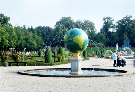 Netherlands, The Loo,-june 2016: Garden of the former royal palaceのeditorial素材