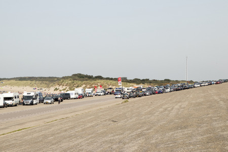 Netherlands,Zeeland,Brouwersdam, -august 2017: leisure activity ,sports and holiday-fun on the Brouwersdam , the  seventh structure of the Delta Works of the Netherlandsのeditorial素材