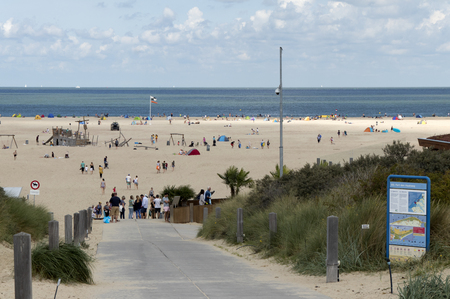 Veerse Meer,northsea beach august 2017: view on the Nohrtsea-beachnear Veerse Meerのeditorial素材