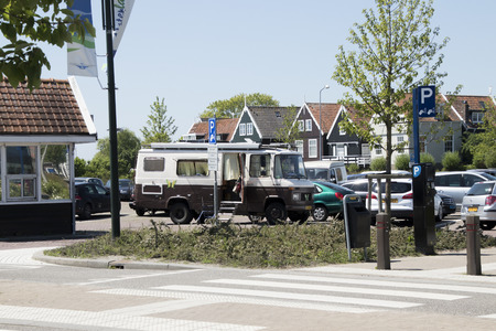 Netherlands,North Holland,Marken, june2016:Parking at the entrance of the villageのeditorial素材