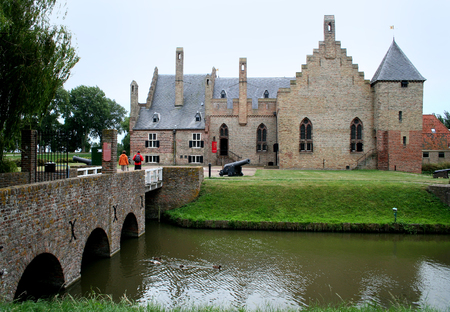 Netherlands,North Holland,Medemblik, june2016: Radboud Castle is a castle on the east bank of the harbour in Medemblik.のeditorial素材