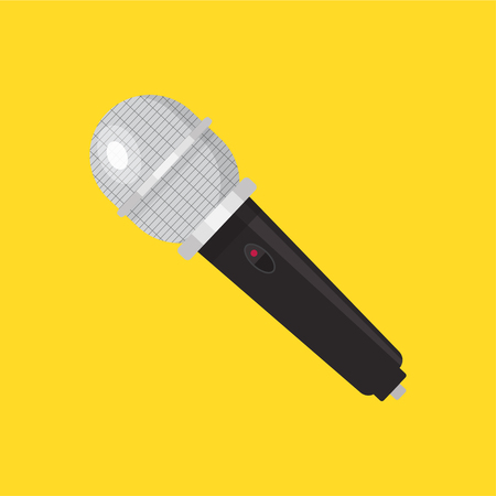 Microphone flat sound audio mic voice vocalのイラスト素材