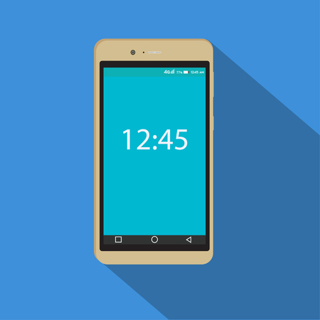 Smartphone cell mobile flat vector gadget modernのイラスト素材