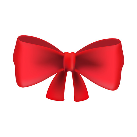 Red bow tie isolated on white background. Vector illustrationのイラスト素材