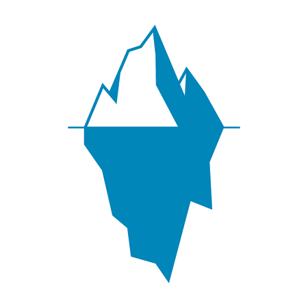 Iceberg vector icon isolated on white background.のイラスト素材