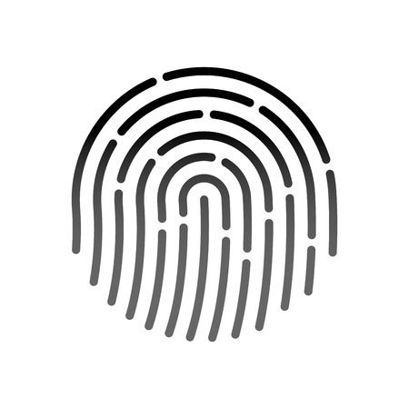ID application icon. Fingerprint vector illustration isolated on white background.のイラスト素材