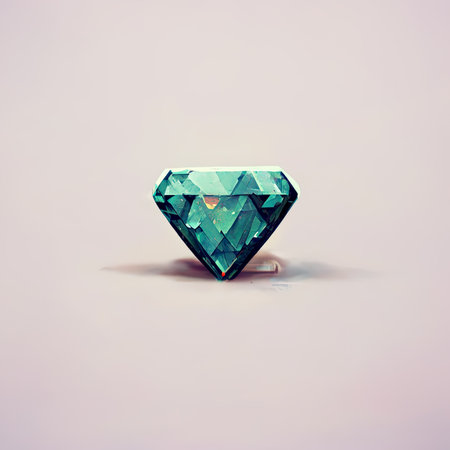 jewelry diamond on a white background. 3d illustration.の素材