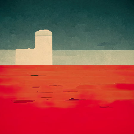 Lighthouse on the background of the flag of the Russian Federation. retro styles.の素材