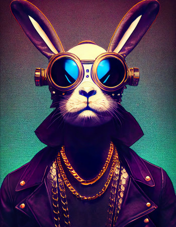 Funny cat in a suit of aviator. Photo in old color image style.の素材