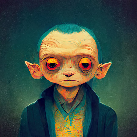 Creepy zombie boy. Halloween concept. 3D illustration.の素材