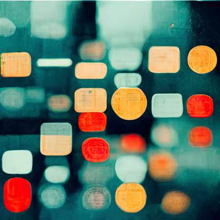 abstract background with bokeh defocused lights and shadow.の素材